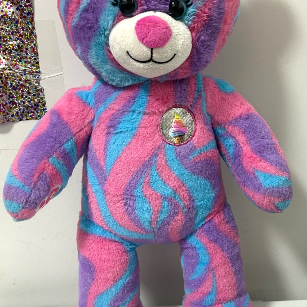 Mint 2018 Retired Build-A-Bear Sweet Swirls Ice Cream Bear Plush Teddy Bear